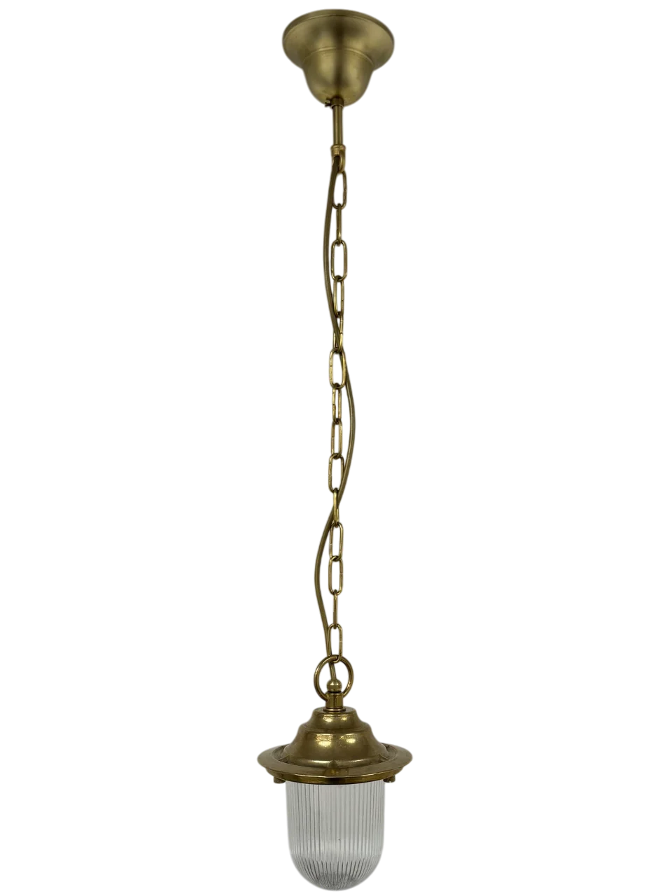 09149 Navigator Pendant Lantern Plain - Raw Brass