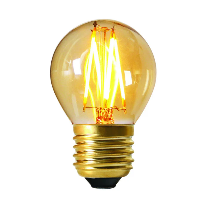 1016545800 - 4W LED Golf Ball Bulb Full Glass Filament Gold