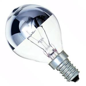 Golf Ball 40w E14/SES 240v Crown Silver Light Bulb