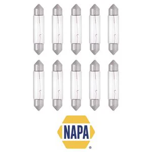264 10W TRADE BOX OF 10 NAPA HALOGEN FESTOON 11X44 BULBS NBU2264