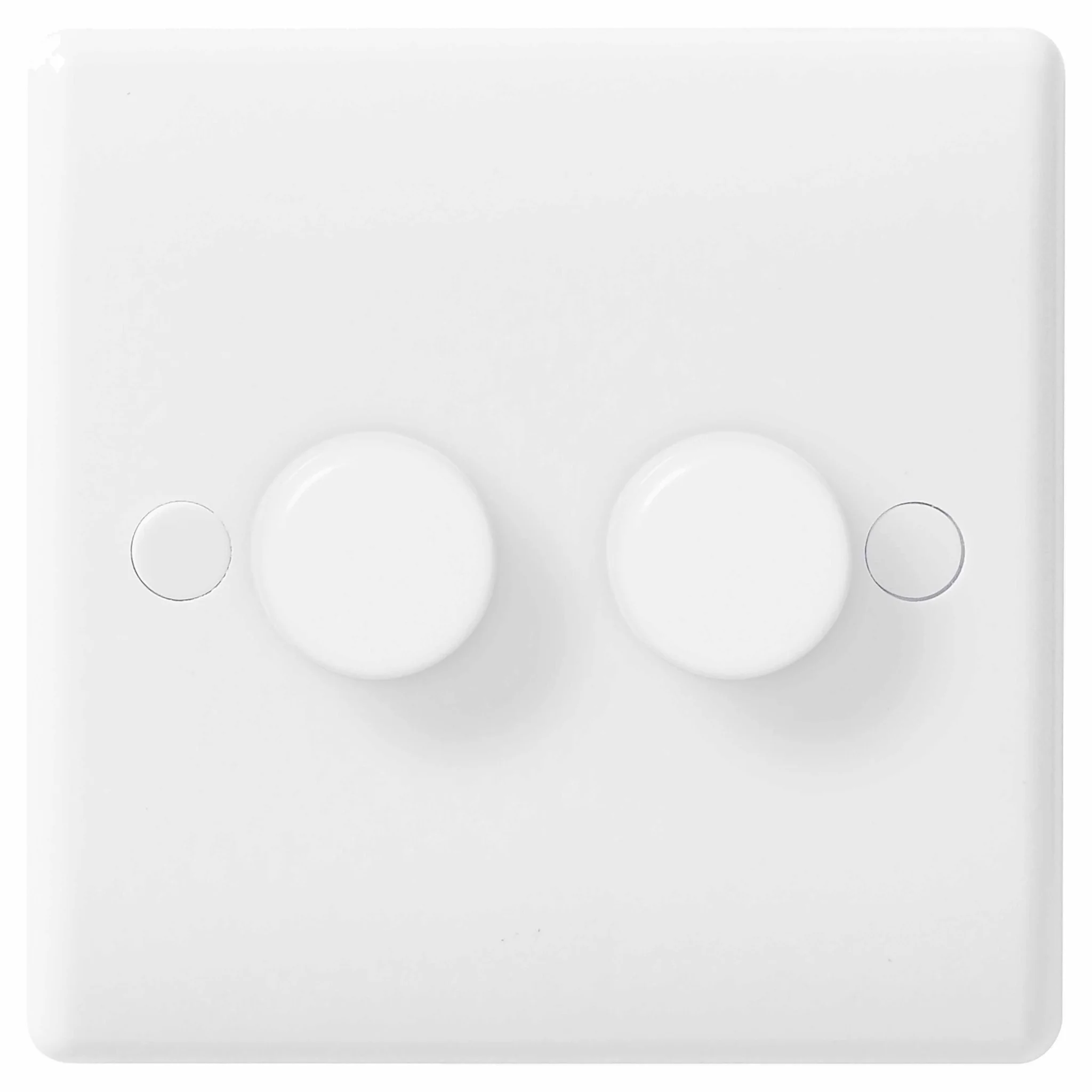 BG Nexus 882 400W White 2 Gang 2 Way Push Dimmer Switch - DISCONTINUED