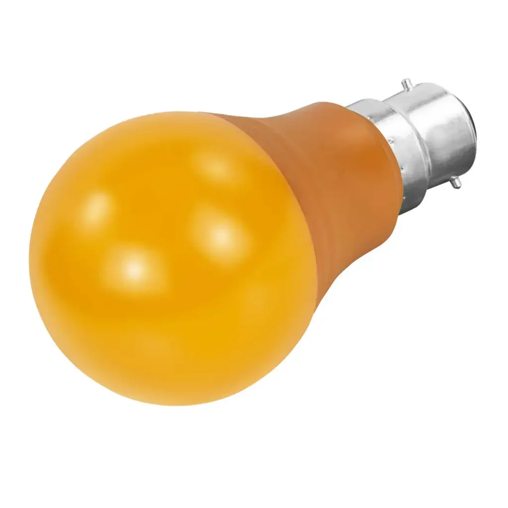 8W BC Amber LED Non Dimmable GLS Lamp FGLSBC/AM