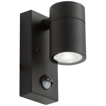 Ansell Lighting AACERO/WLD/BLK/PIR Acero Black GU10 Wall PIR Light