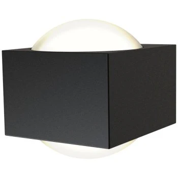 Ansell Lighting AMISASQ/BL/WW Misano Square 11W 3000K IP65 Black Up/Down LED Wall Light
