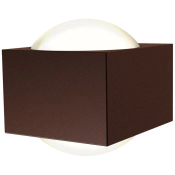 Ansell Lighting AMISASQ/RU/CW  Misano Square 11W 4000K IP65 Rust Up/Down LED Wall Light