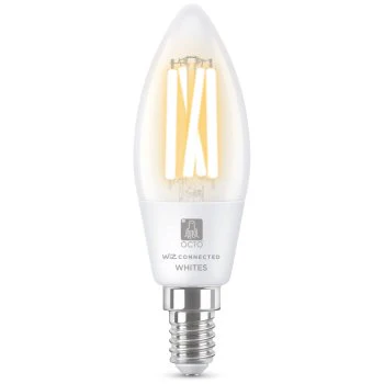 Ansell Lighting AOCTOW/C37/TW/CL/E14 OCTO Smart 5W Tunable White Dimmable E14 C37 Clear LED Filament Candle Bulb
