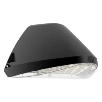 Ansell Lighting AWOLF/BLK/DM3/PC  Wolf Multi-Wattage CCT Selectable Black LED Wallpack - DALI Dimmable, Emergency, Photocell