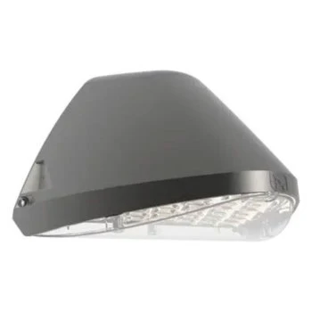 Ansell Lighting AWOLF/SG/M3/PC Wolf Multi-Wattage CCT Selectable Silver Grey LED Wallpack - Emergency, Photocell