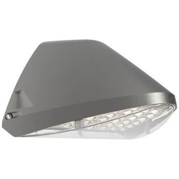 Ansell Lighting AWOLF/SG/PC Wolf Multi-Wattage CCT Selectable Silver Grey LED Wallpack - Photocell