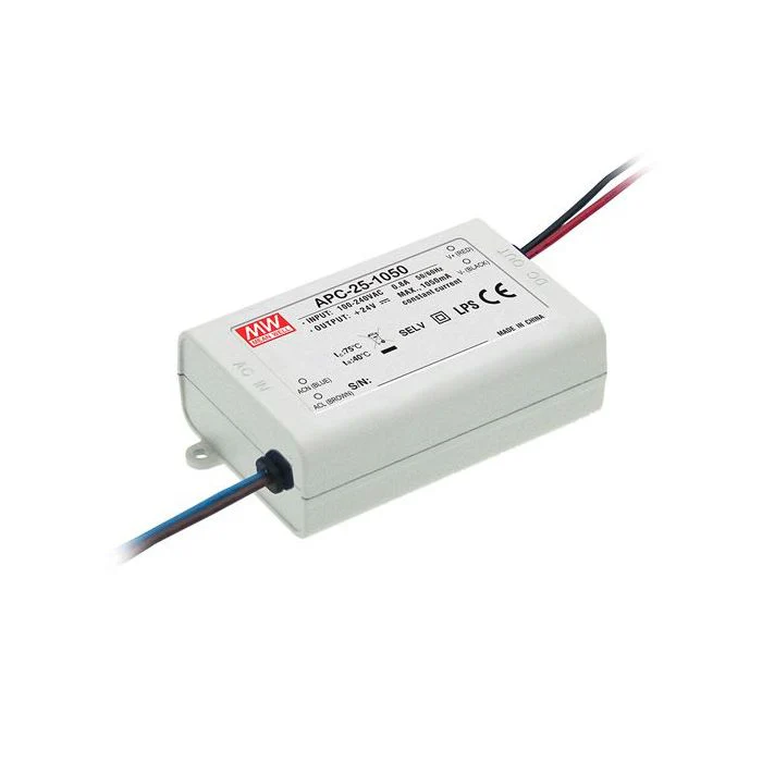 APC-25-S - Mean Well APC-25 Series LED Driver 25W 250mA – 1050mA