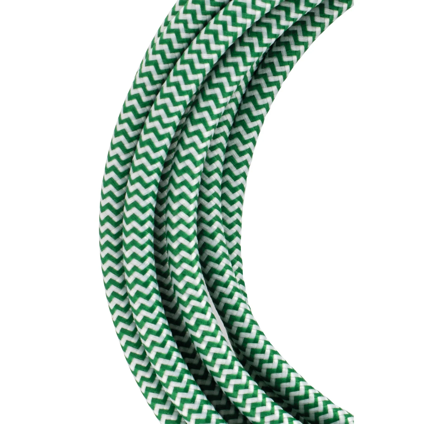 Bailey 139687 - Textile Cable 2C Green/White 3m