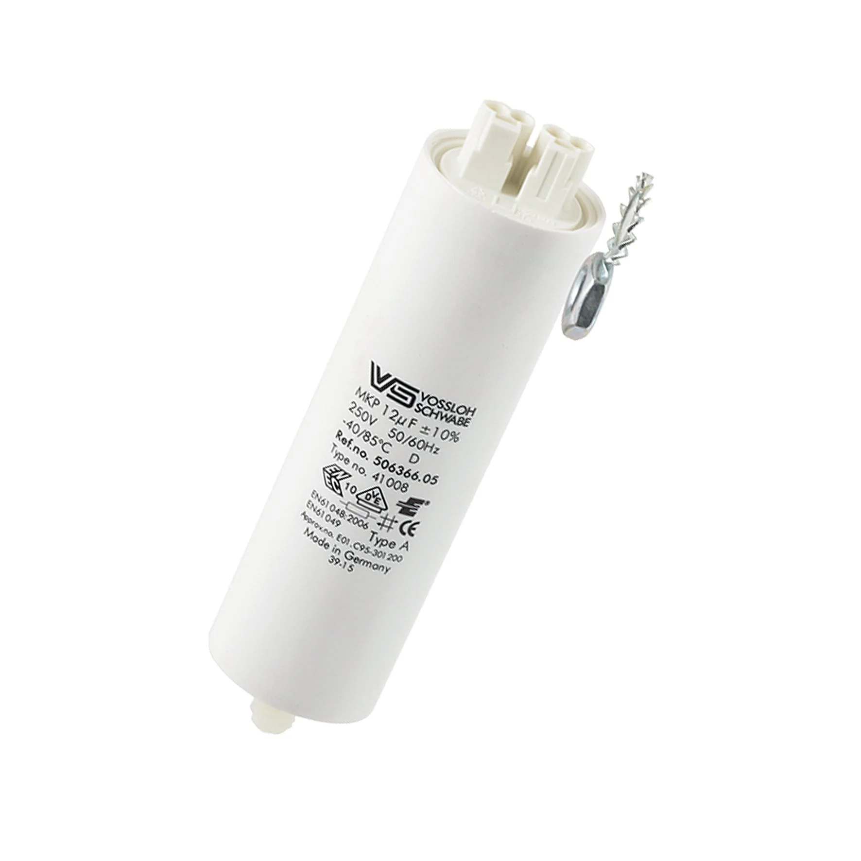 Bailey 140151 - VS 506366 Capacitor 12µF Aluminum casing 250V male nipple