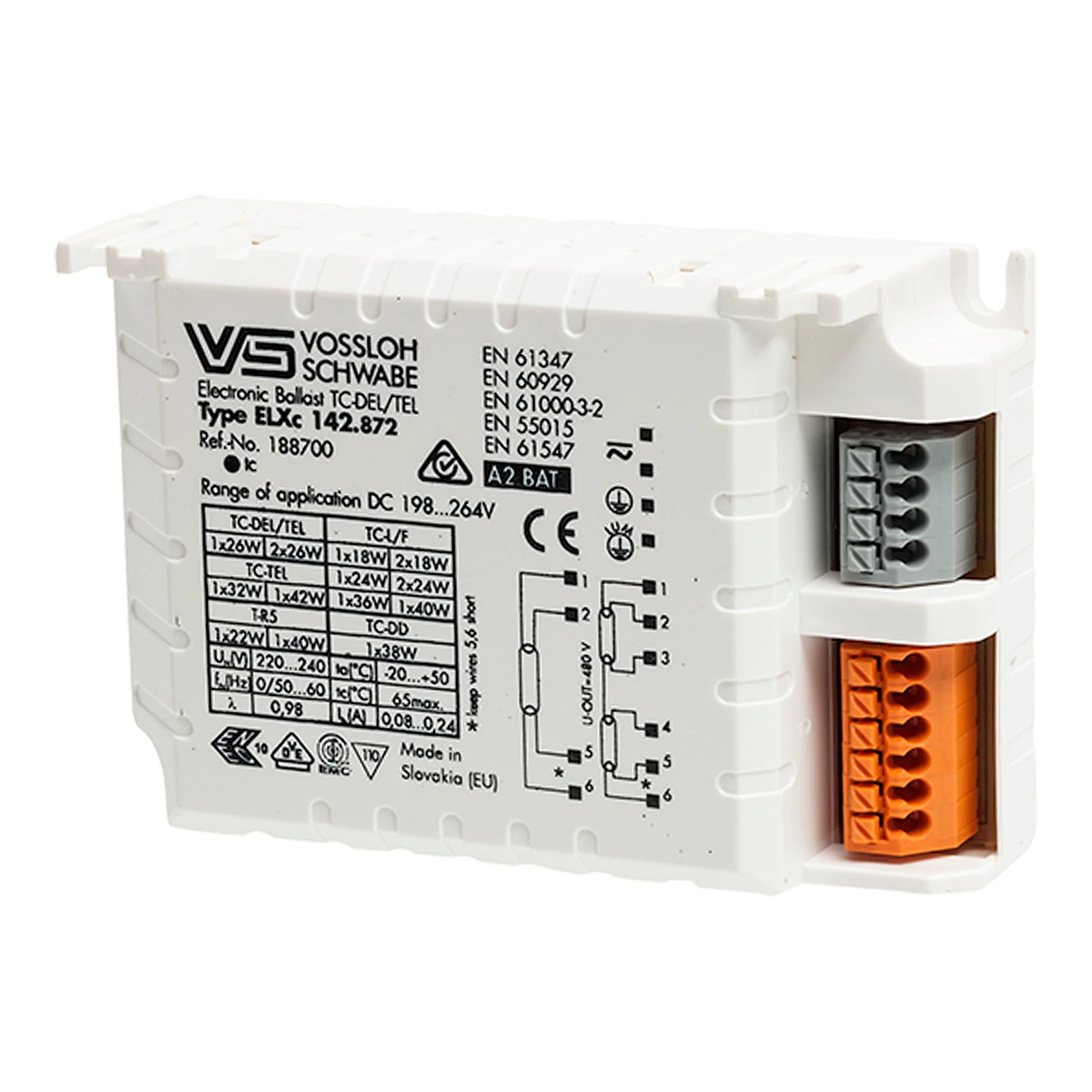 Bailey 140156 - VS ELXc142.872 Electronic Ballast 18/(2x)24W 2G10/11 22/40W