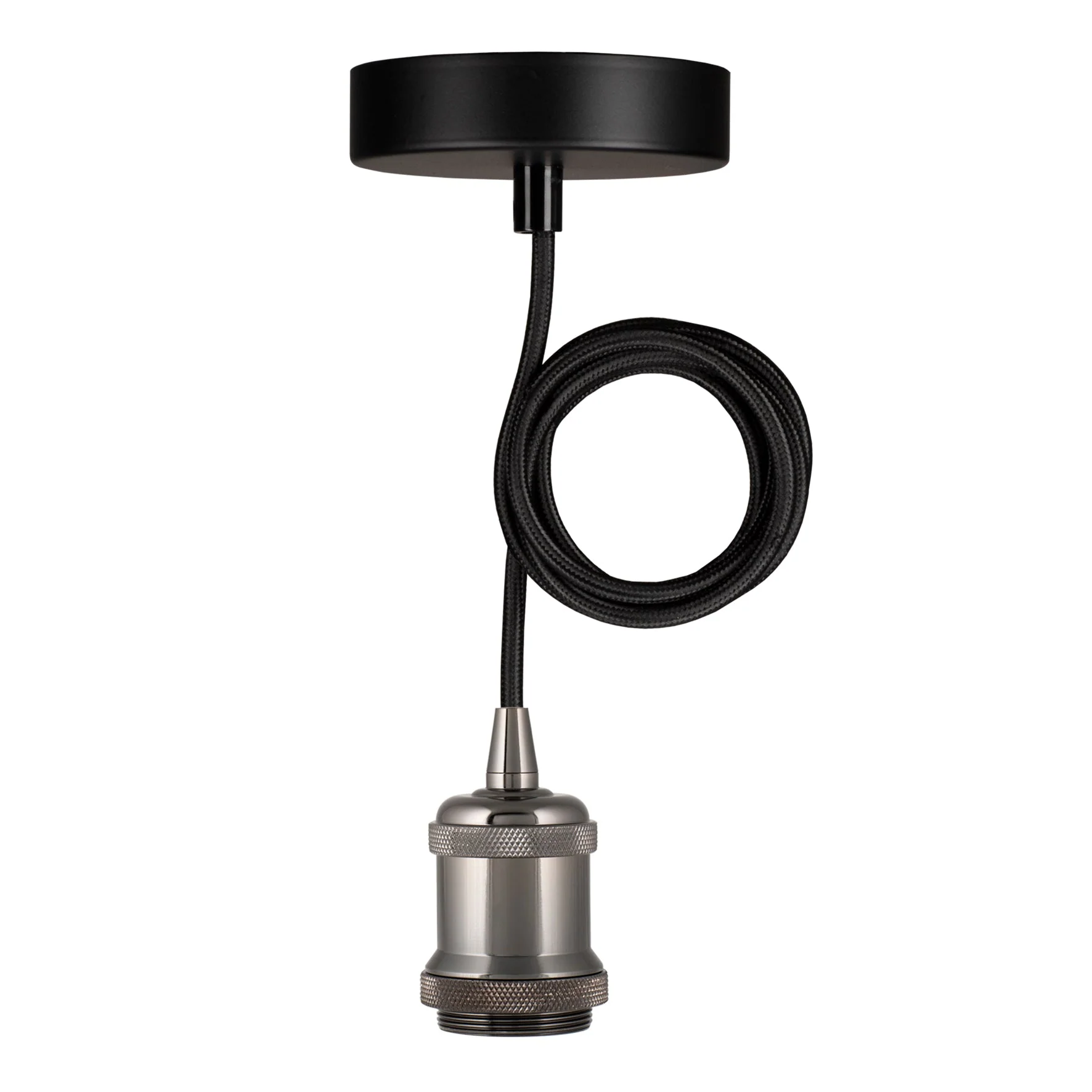 Bailey - 141468 - Pendant Oslo E27 Black 1.5M 2C Black