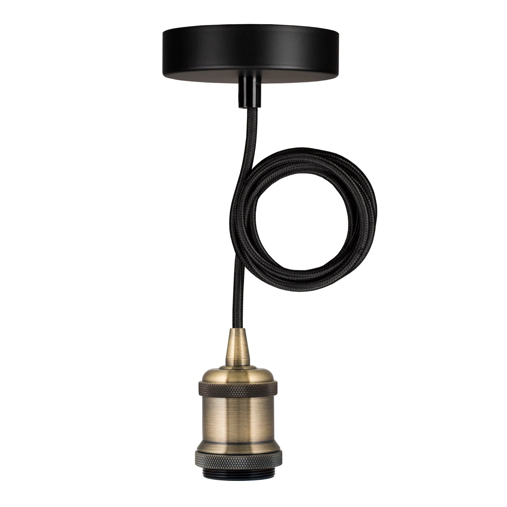 Bailey - 141469 - Pendant Oslo E27 Bronze Antique 1.5M 2C Black