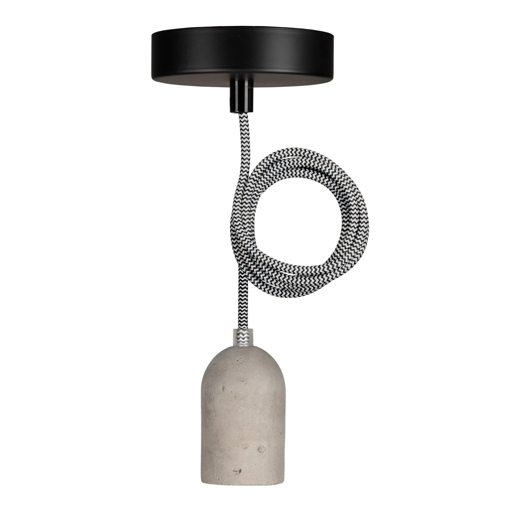 Bailey - 141473 - Pendant Bern E27 Concrete 1.5M 2C Black/White