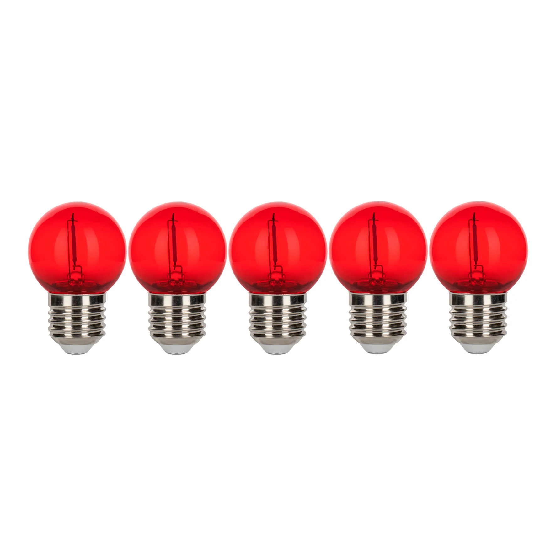 Bailey - 143027 - EcoPack 5pcs LED Party FIL G45 E27 0.6W Red PC