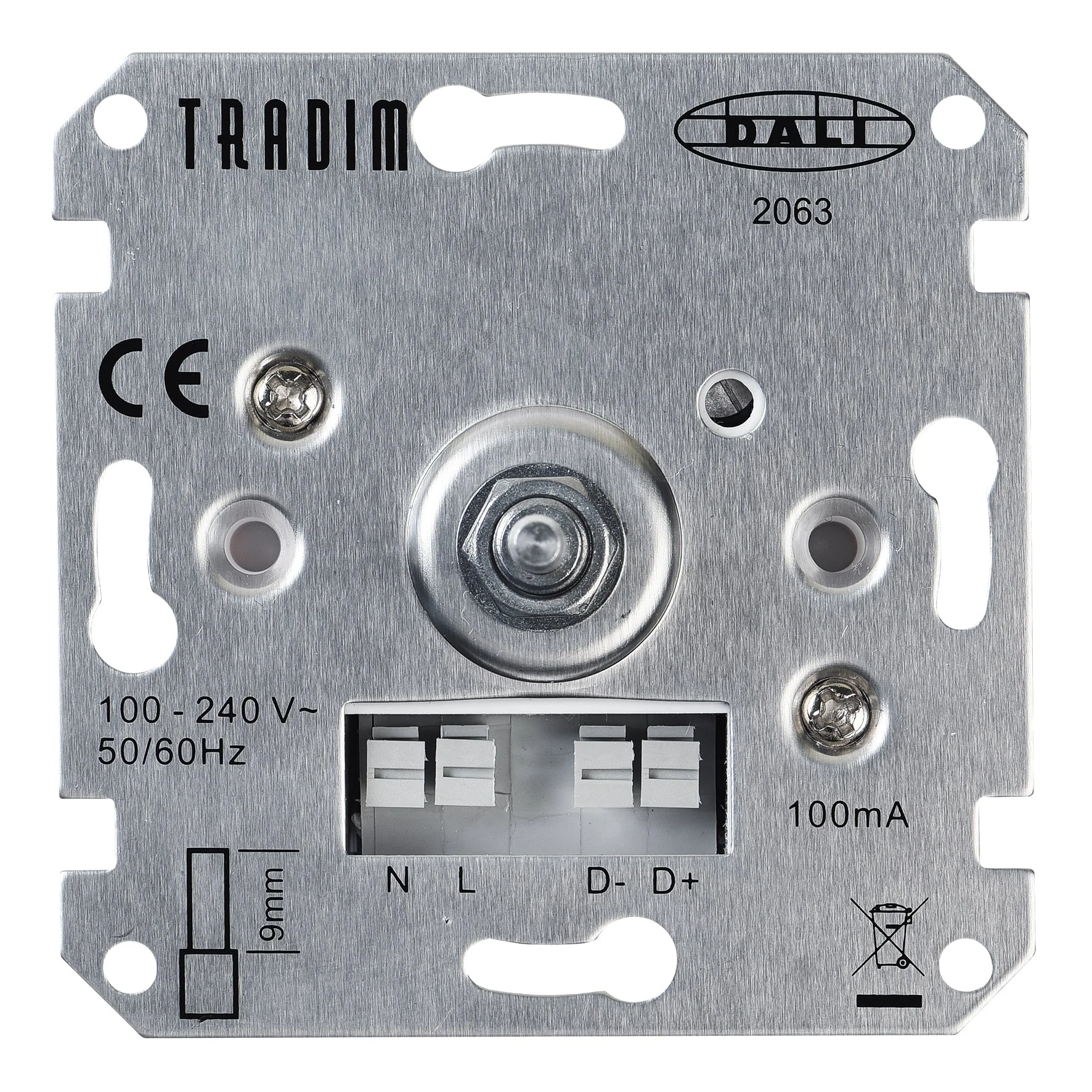 Bailey 92900041674 - Tradim 2063 DALI-MCU Wall Dimmer Max 100mA