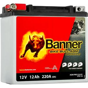 BANNER 51401 BIKE BULL AGM PROFESSIONAL BATTERY