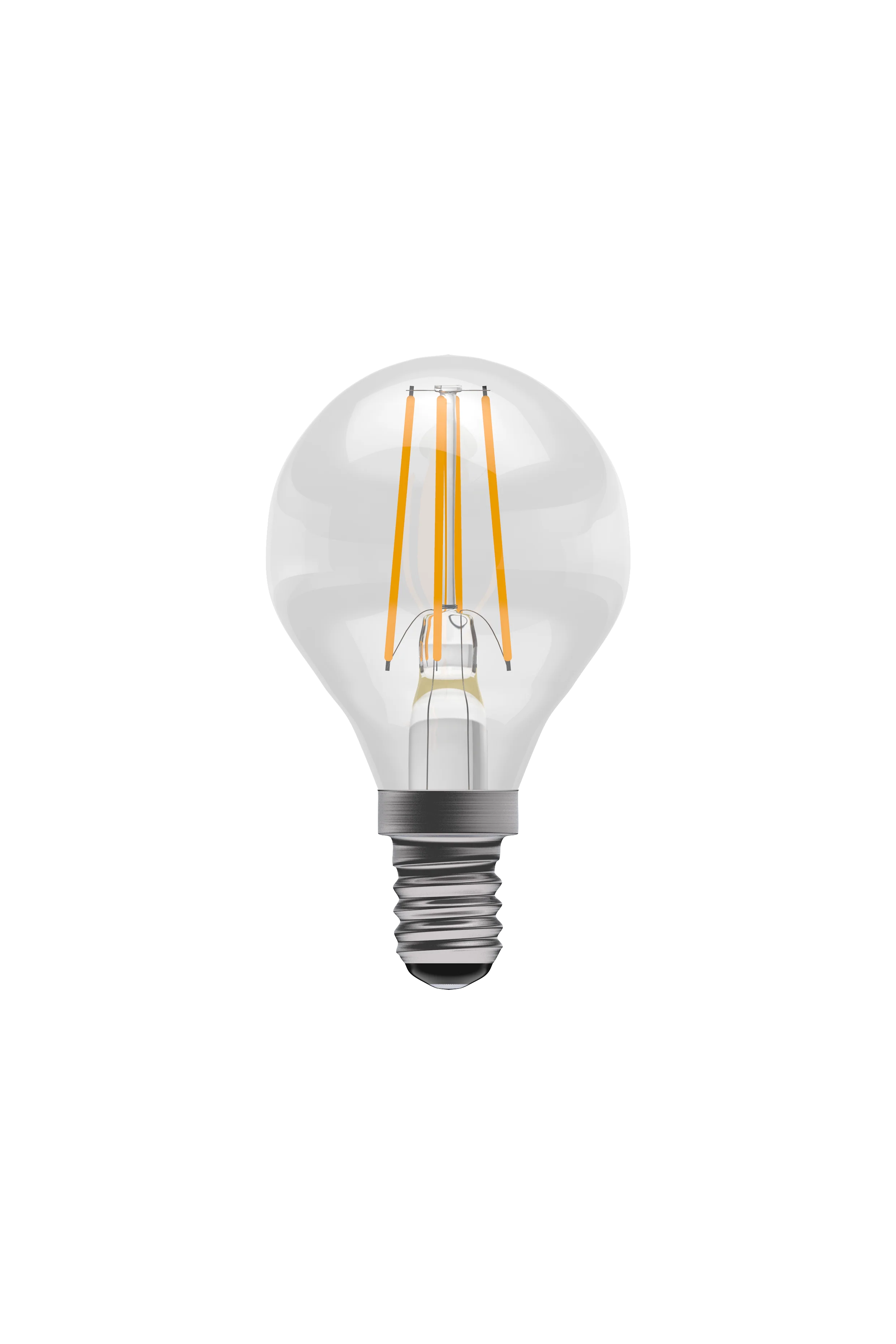 Bell 60742 3.3W LED Filament Clear Round Dimmable - SES, 2700K 470lm