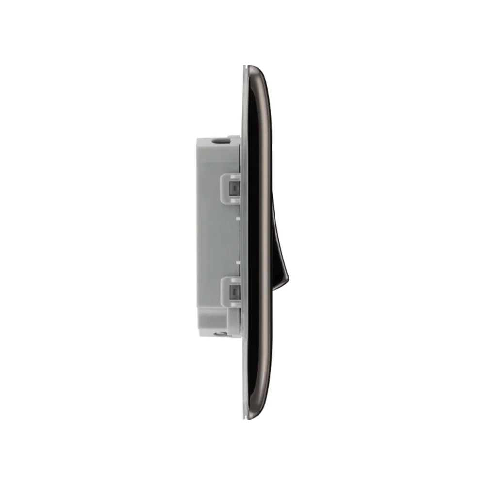 BG Nexus NBN42 Black Nickel 10AX 2 Gang 2 Way Plate Switch* - Image 4