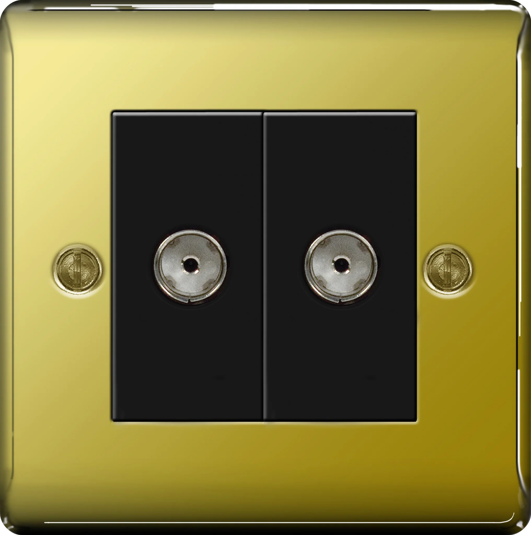 BG NPB63 Isolated Co-Axial Socket 2 Gang - DISCONTINUED
