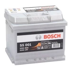 Bosch S5 001 CAR BATTERY 12V 52AH TYPE 063 S5001