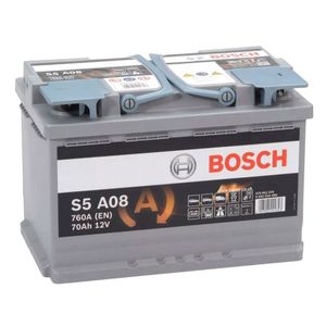 BOSCH S5 A08 AGM CAR BATTERY 12V 70AH TYPE 096 S5A08