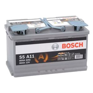 BOSCH S5 A11 AGM CAR BATTERY 12V 80AH TYPE 115 S5A11