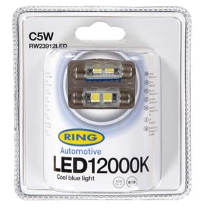 C5W (239) 12V RING LED12000K NUMBER PLATE & INTERIOR FESTOON BULBS RW23912LED
