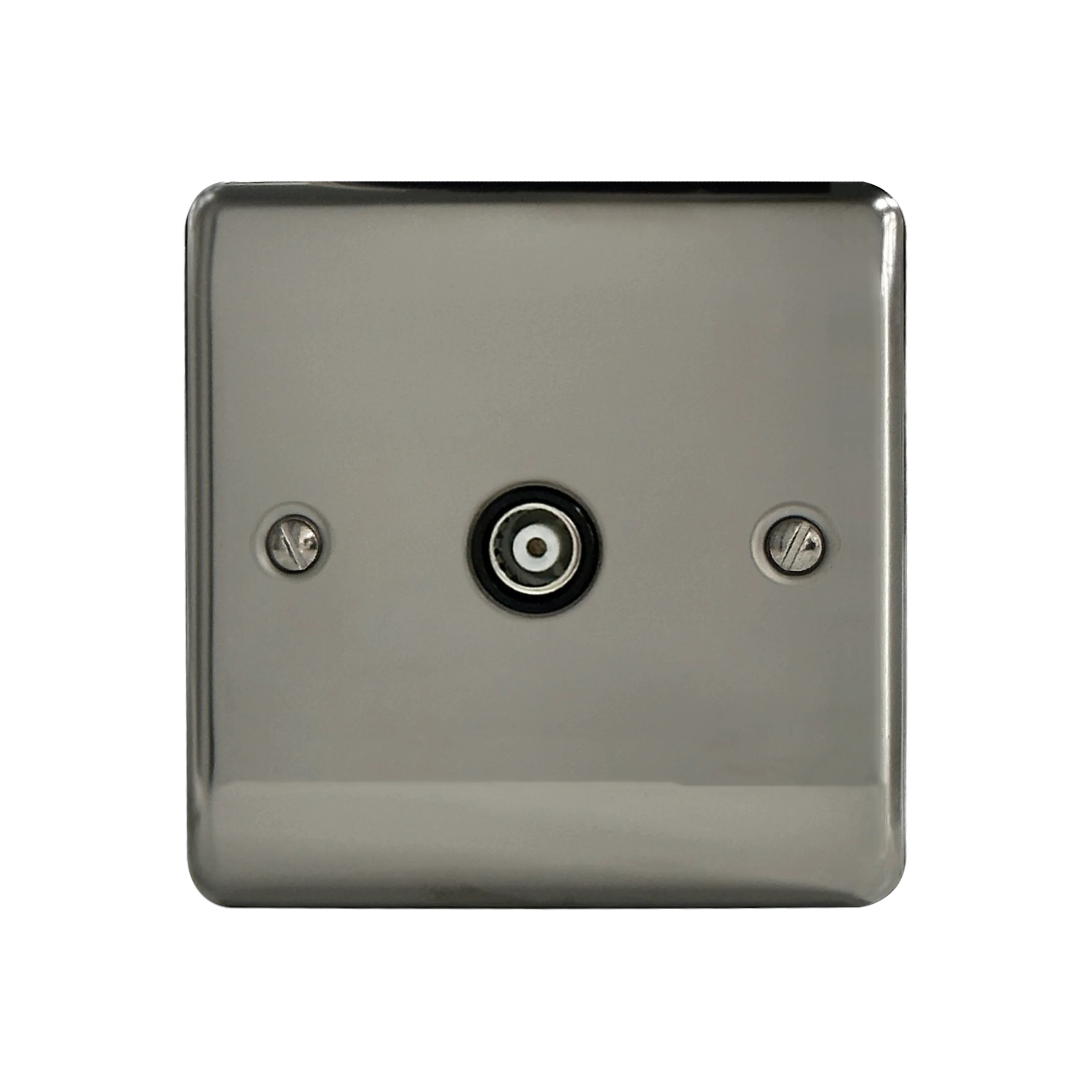 Caradok 1G Isolated Coax Socket + 1 Branch Black Nickel