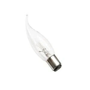 Candle 25w Ba15d/SBC 240v Girard Sudron "Coupe De Vente" Bent Tipped Light Bulb - 35mm - DISCONTINUED