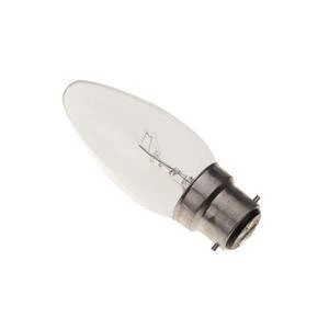 Candle 25w Ba22d/BC 240v Philips Clear Pluslife Light Bulb - 3000 Hour