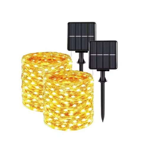 Caradok Solar String Lights Outdoor - 8 Lighting Modes - Extra Long Up to 30m with 300 LEDs - IP65 Waterproof Fairy Lights - Image 5