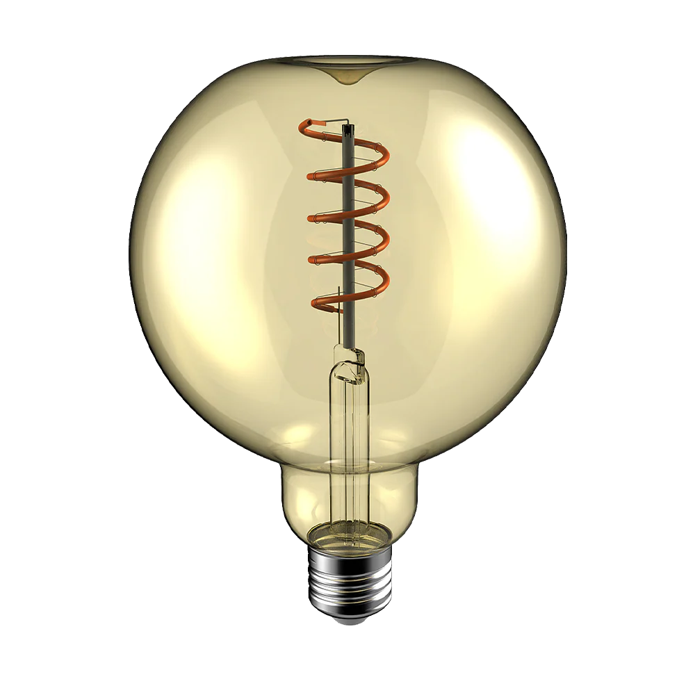 Crompton 22027 LED Decorative Aureum Globe G125 Golden 4W 1800K ES-E27