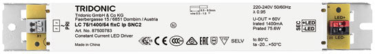 Driver LC 75W 1400mA fixC lp SNC2 87500783