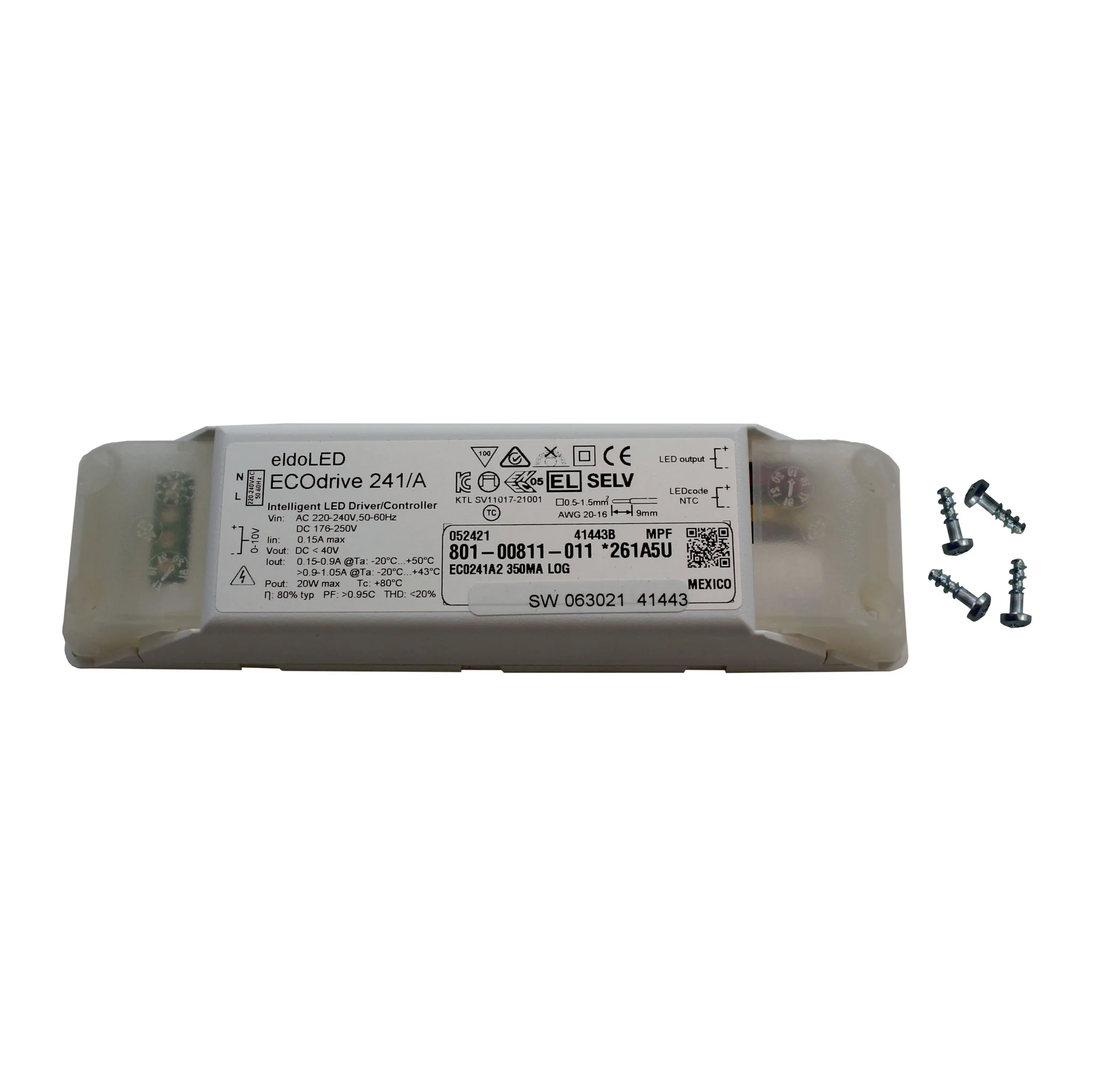 eldoLED ECOdrive 241/A2 - 20w 0-10V dimmable constant current LED driver with configuration - Image 3