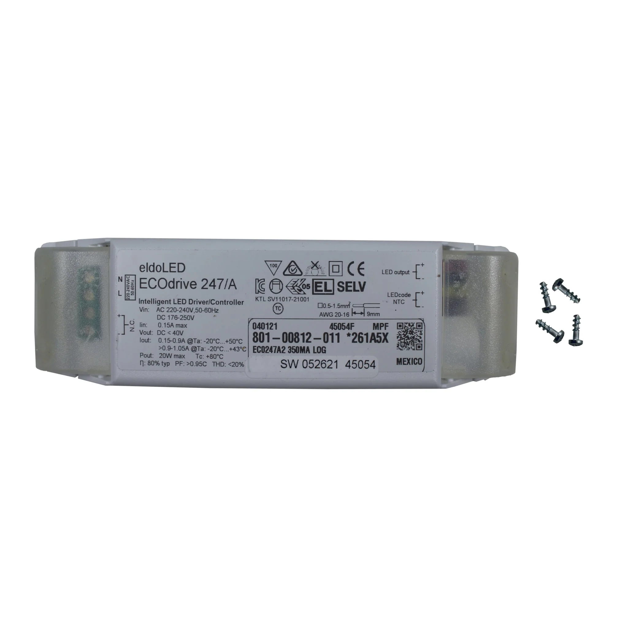 eldoLED ECOdrive 247/A2 - 20w constant current LED driver with configuration - Image 3