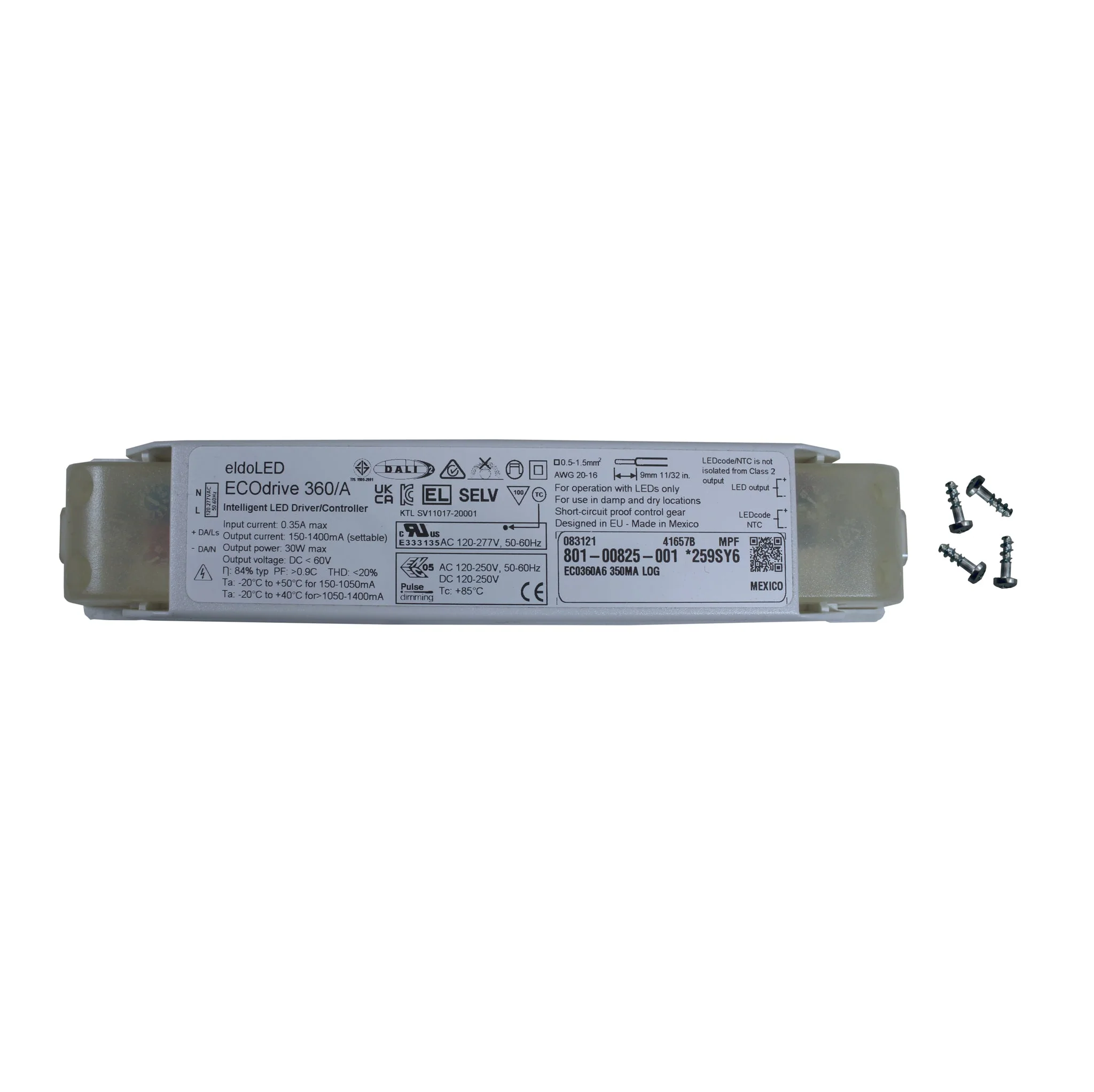 eldoLED ECOdrive 360/A6 - 30w DALI dimmable constant current LED driver - Image 3