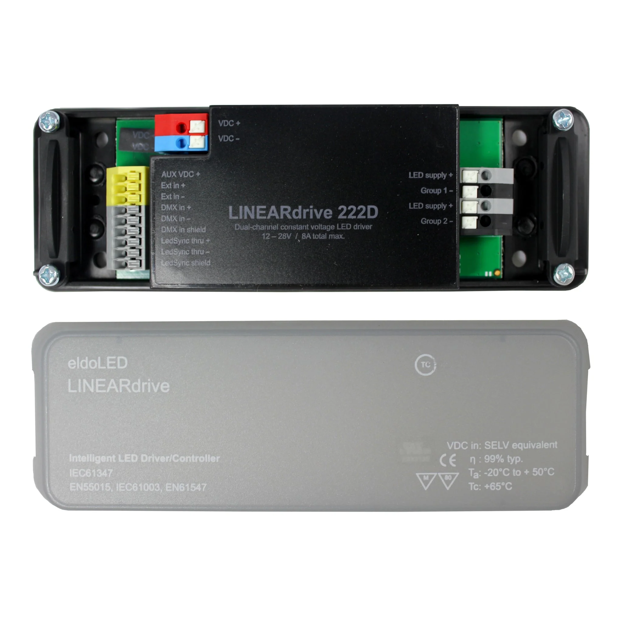eldoLED LINEARdrive 222D – 8A (12/24v) DMX dimmable constant voltage LED driver - Image 3