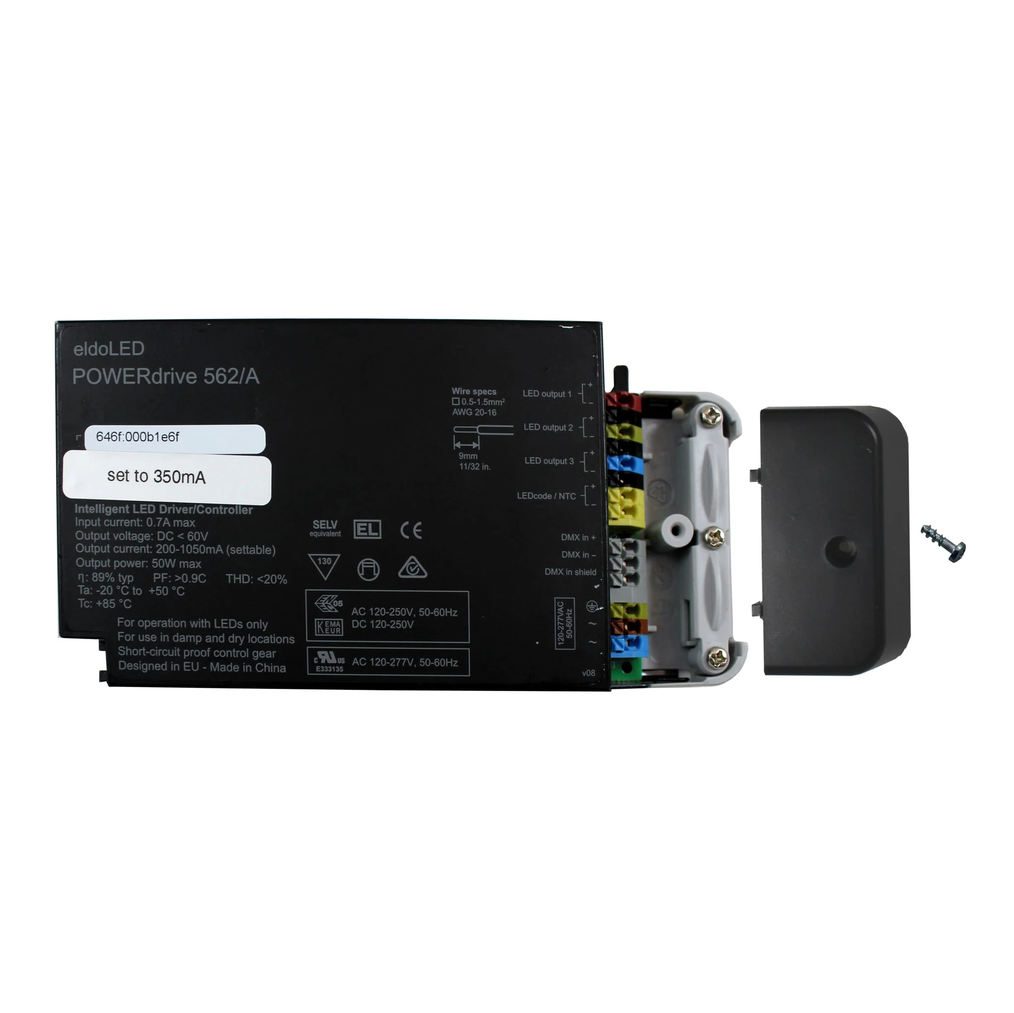 eldoLED POWERdrive 562/A 50W DMX Full-Colour (RGB) Dimmable LED Driver - Image 4