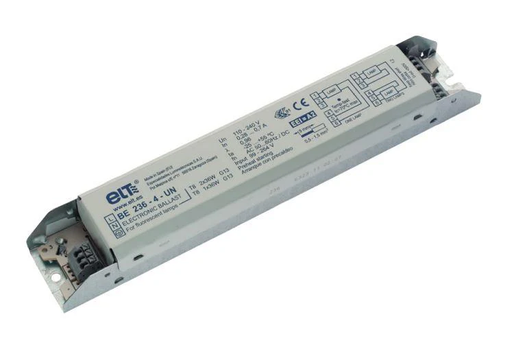 ELT BE 218-4-UN - Linear Electronic ballast T8, 2 x 15/18W, 110-260v - DISCONTINUED