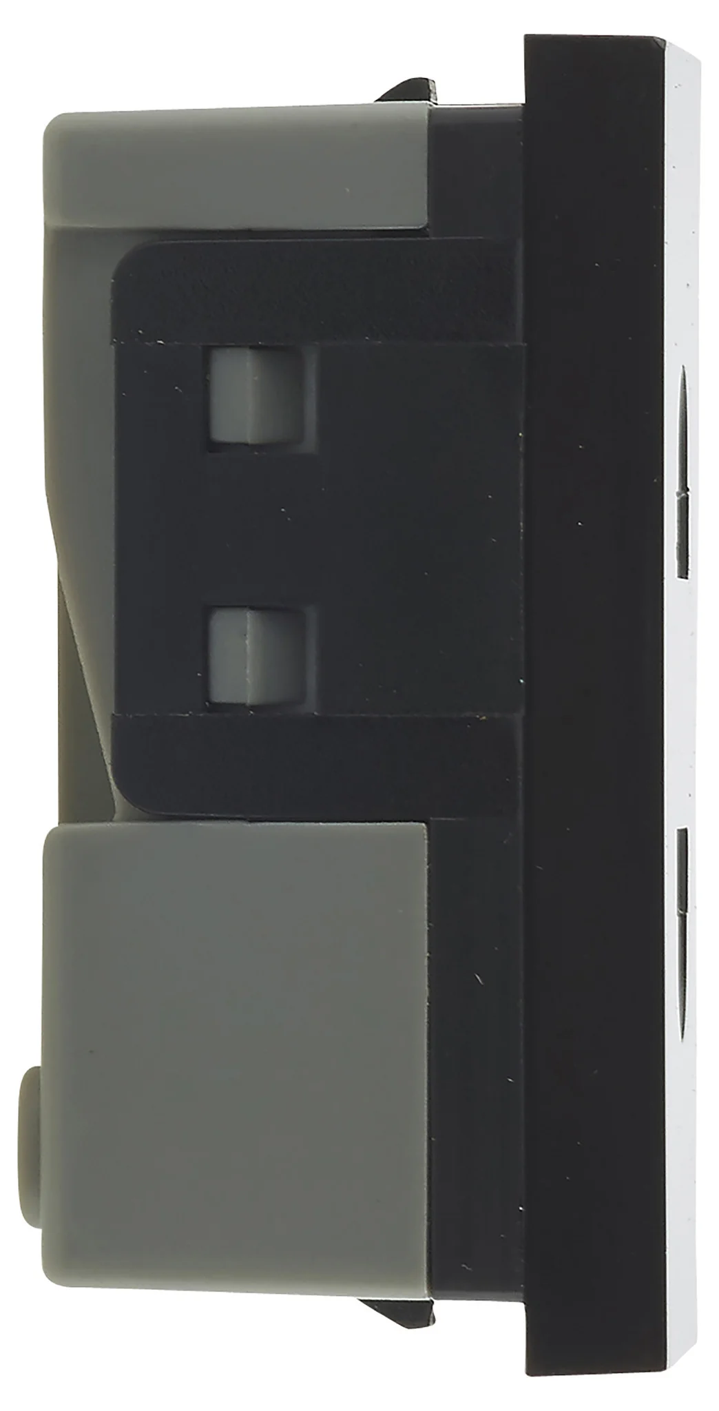 BG EMEUSB Euro Socket 16A Unswitched Module Black (25 X 50mm) - DISCONTINUED
