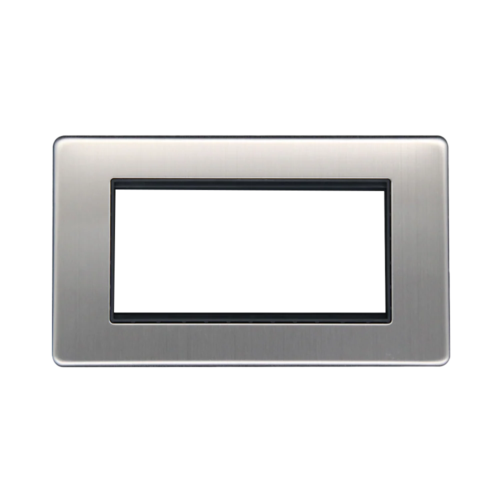 Caradok 2G 4 Module Data Plate Brushed Chrome