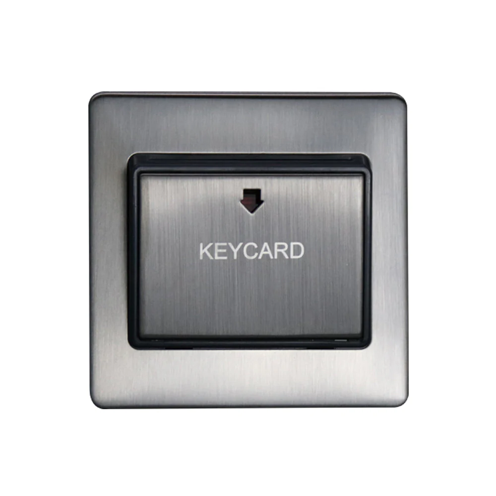 Caradok Key Card Switch Brushed Chrome Grey Insert