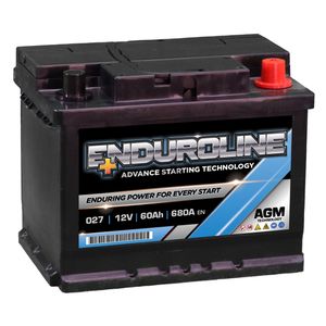 Enduroline 027 AGM START STOP CAR BATTERY 60AH