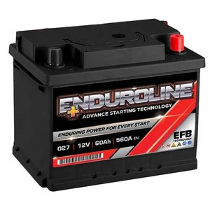 Enduroline 027 EFB START STOP CAR BATTERY 60AH