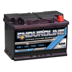 Enduroline 096 AGM STOP START CAR BATTERY 12V 70AH