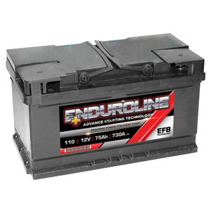 Enduroline 110 EFB START STOP CAR BATTERY 75AH