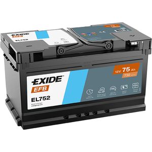 EXIDE 110 EFB CAR BATTERY 75AH EL752